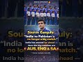 “Sourav Ganguly Drops BIG Statement on India vs Pakistan! 🔥” #t20worldcup #cricket #sourabhganguly