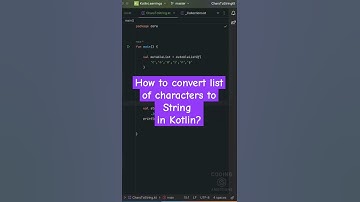 List of characters to String in Kotlin #kotlin #kotlintutorials. 🔥 kotlin joinToString