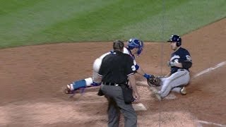 MIL@NYM: Murphy nabs Braun at the plate to save a run