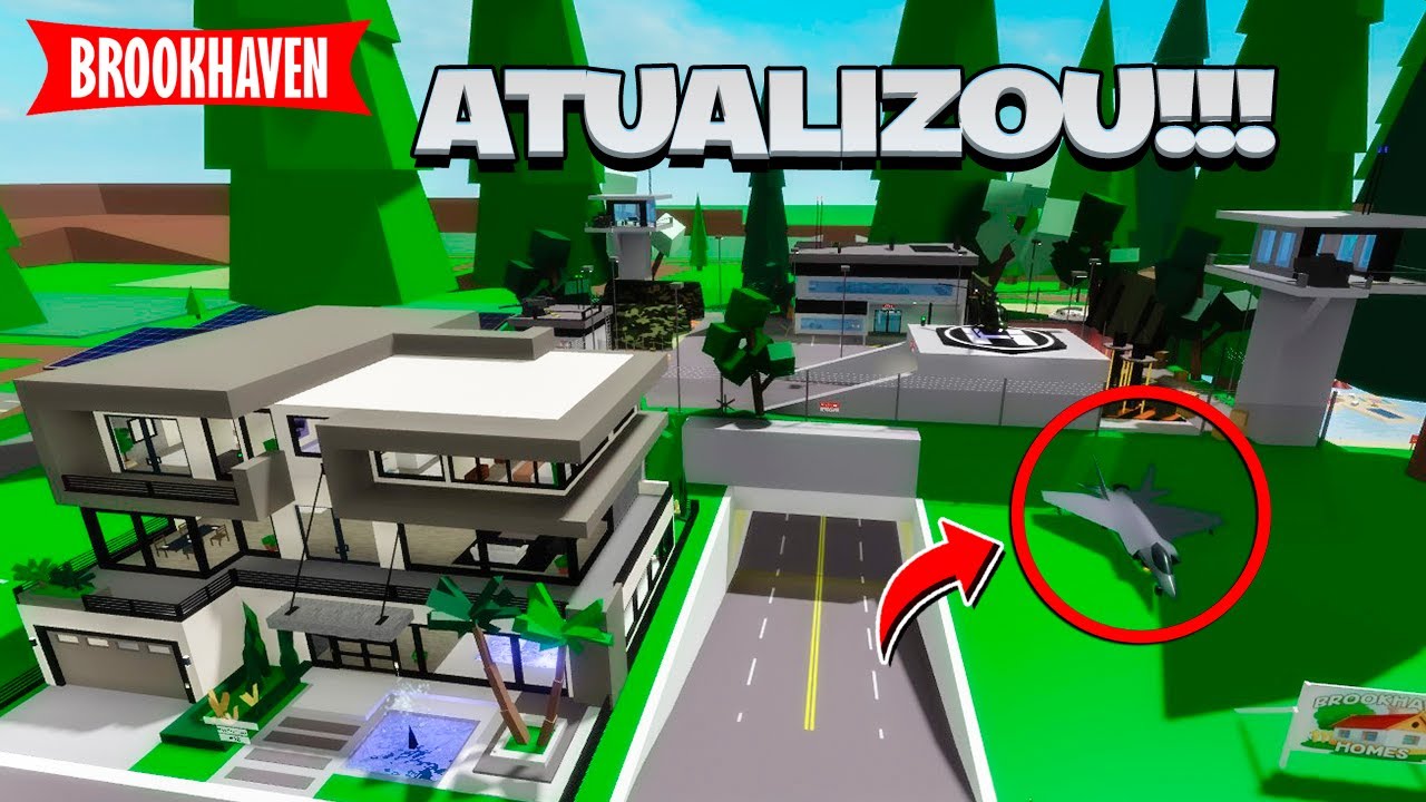 NOVA ATUALIZAÇÃO do BROOKHAVEN como PEGAR O JATO! casas novas - YouTube