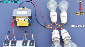 Simple & Powerful 2500W Inverter // 4 X PNP Transistor, Make With 2SA1943, Sine Wave Modified