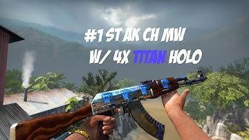 [CS:GO] #1 ST AK-47 Case Hardened (MW) w/ 4x Titan Holo - Showcase