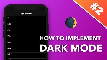 How To Implement Dark Mode 🌒  | #2