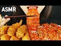 ASMR SPICY ENOKI MUSHROOM + FRIED SHRIMP 매콤한 팽이버섯볶음과 새우튀김 먹방(EATING SOUNDS)MUKBANG