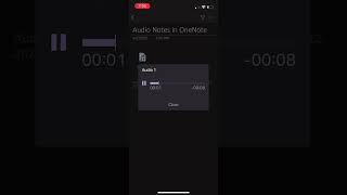 OneNote Audio Note