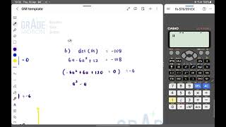 Q1 Edexcel Further Maths GCE May 2025 CP1 | Q1: Matrices (Singular & Inverse Matrix)