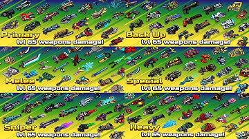 Pixel Gun 3D - ALL Category LvL 65 Weapons Damage Test (Like 300+ Weapons) Only Full Upgrade Weapons