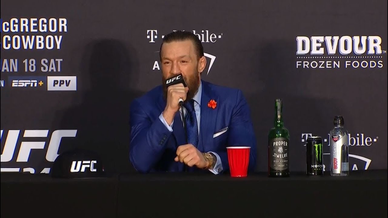 Video: Watch Conor McGregor's Best Quips Before Thursday's UFC 246 Press  Conference