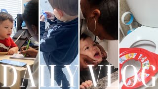 PRODUCTIVE DAY W/MY TODDLER | Potty training update, hair cut adventures, & 3rd birthday party prep