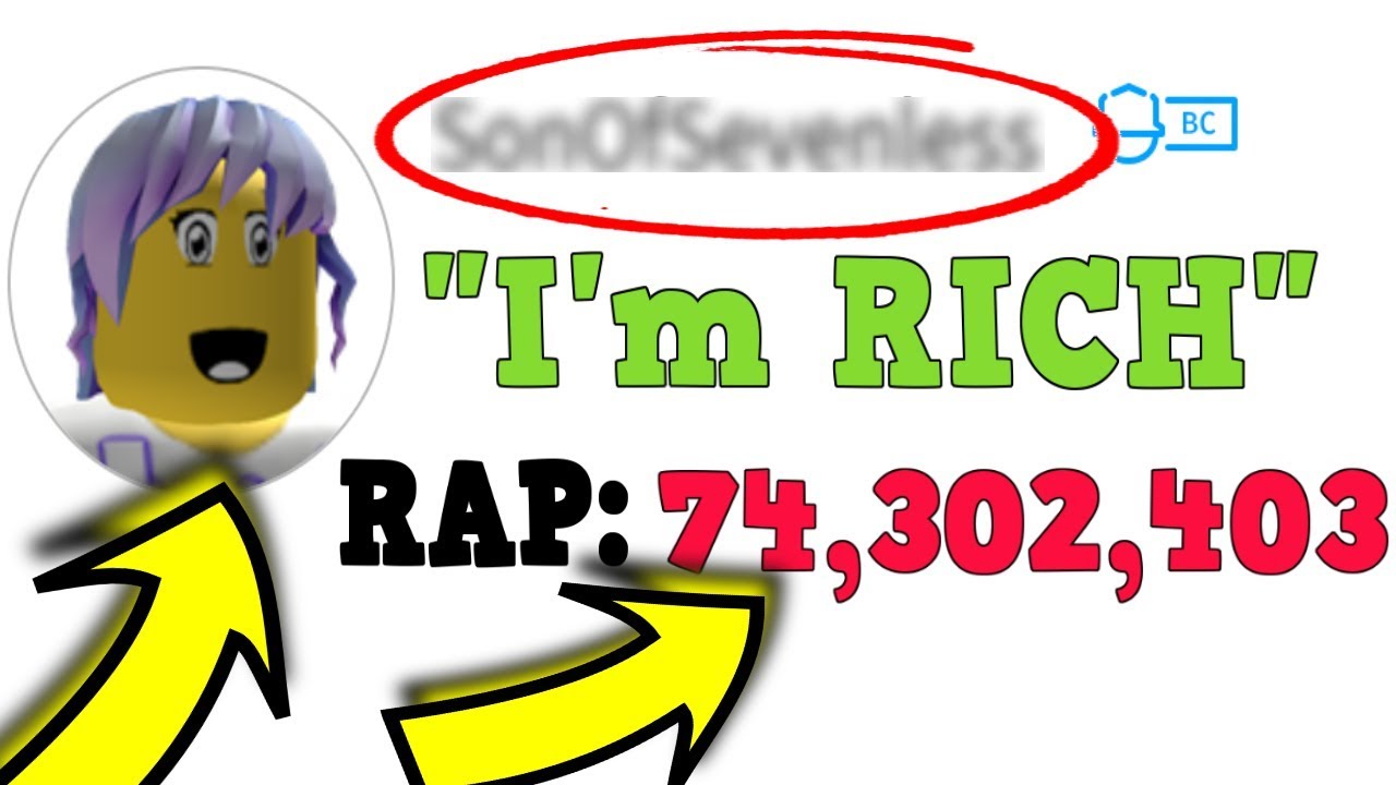 New Richest Roblox Player Ever 75 000 000 Robux Value Youtube - i met the richest player in roblox linkmon99