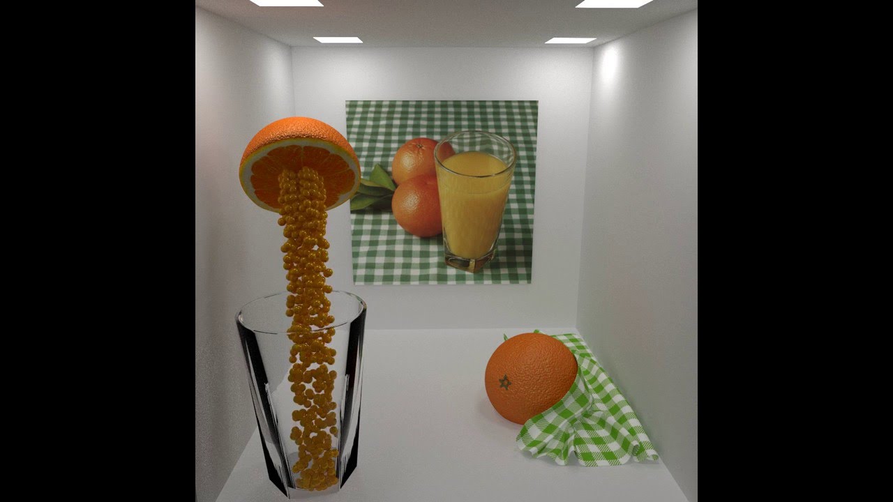 Blender Cycles Particle Orange Juice