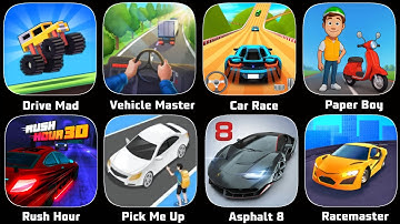 Drive Mad (New World) - Android Gameplay,Vehicle Master,Racemasters,Asphalt 8,Pick Me Up,Rush Hour3D
