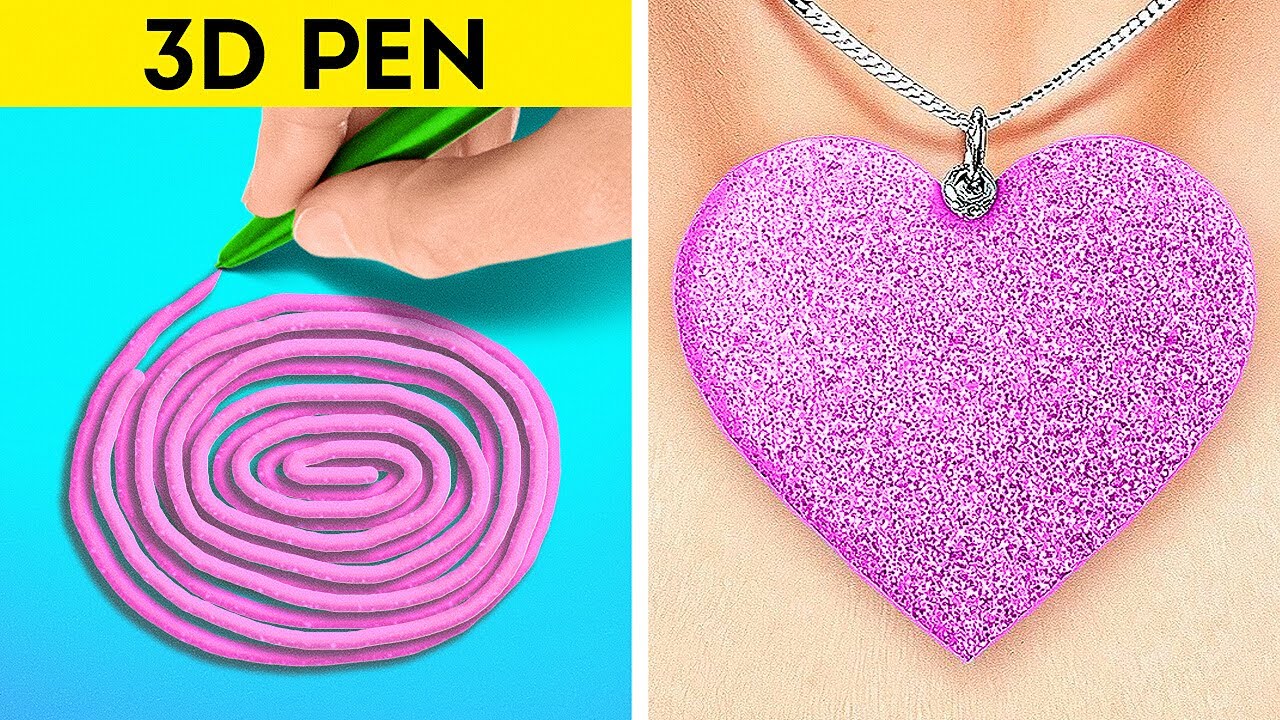 COOL CRAFTS WITH 3D PEN || Cute DIY Jewelries And Life Hacks For ...