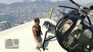 Trevor Falls Off Blimp While In A Helicopter! | Grand Theft Auto 5