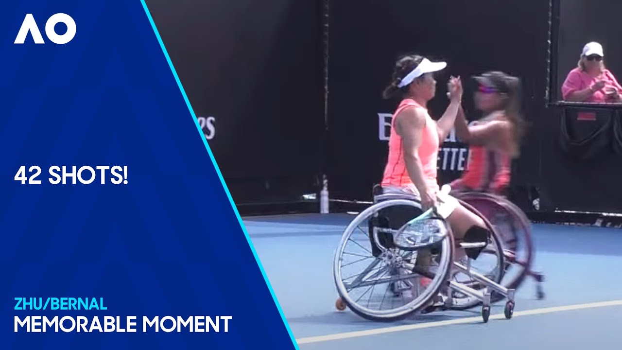 Incredible 42-Shot Marathon Wheelchair Tennis Rally! | Australian Open 2024