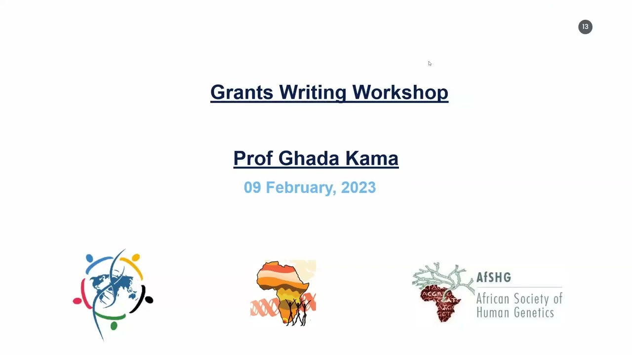 AfSHG GrantWriting 9Feb2023