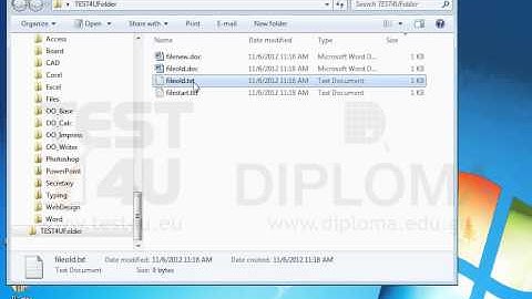 Delete the file fileold.txt contained in the TEST4UFolder folder on your desktop (without moving...