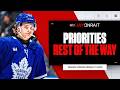 What should Leafs priority be in final nine games?