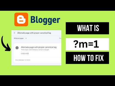 What is ?m=1 | How to fix Aternative page with proper canonical tag problem