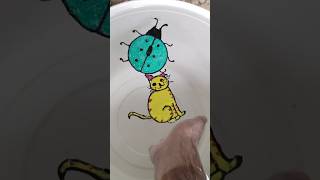 miraculous ladybug 🐞🪲 with cat noir drawing float on water #shorts #youtubeshorts #trending #insects