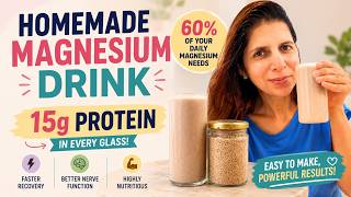 1 Glass = 60% of Daily Magnesium | Homemade Magnesium Drink Recipe | Protein Rich for Restful Sleep screenshot 4
