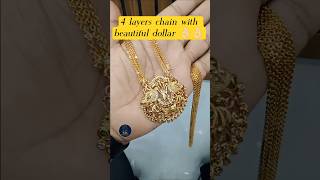 #4 layers #chain with#beautiful #dollar#wp:7330910839#gold #finish#obe gram gold #shorts