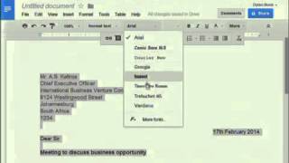 CAT 10-12 Using Google Docs - Documents- 2 Writing and Formatting a Business Letter