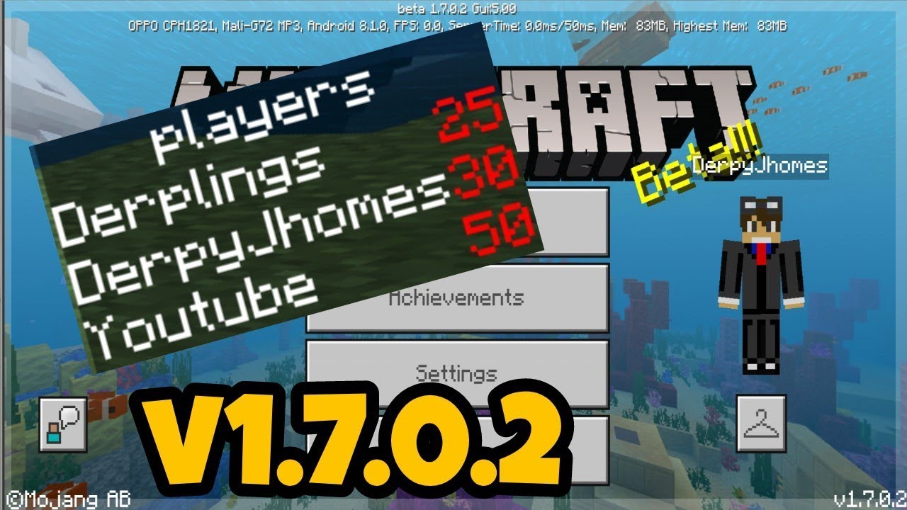 NEW MCPE 1.7.0.2 BETA!!! Minecraft Pocket Edition Update - YouTube