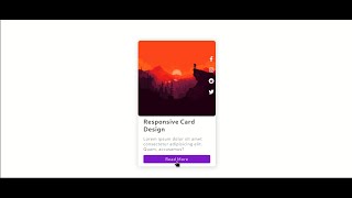 Responsive card  design in HTML and CSS