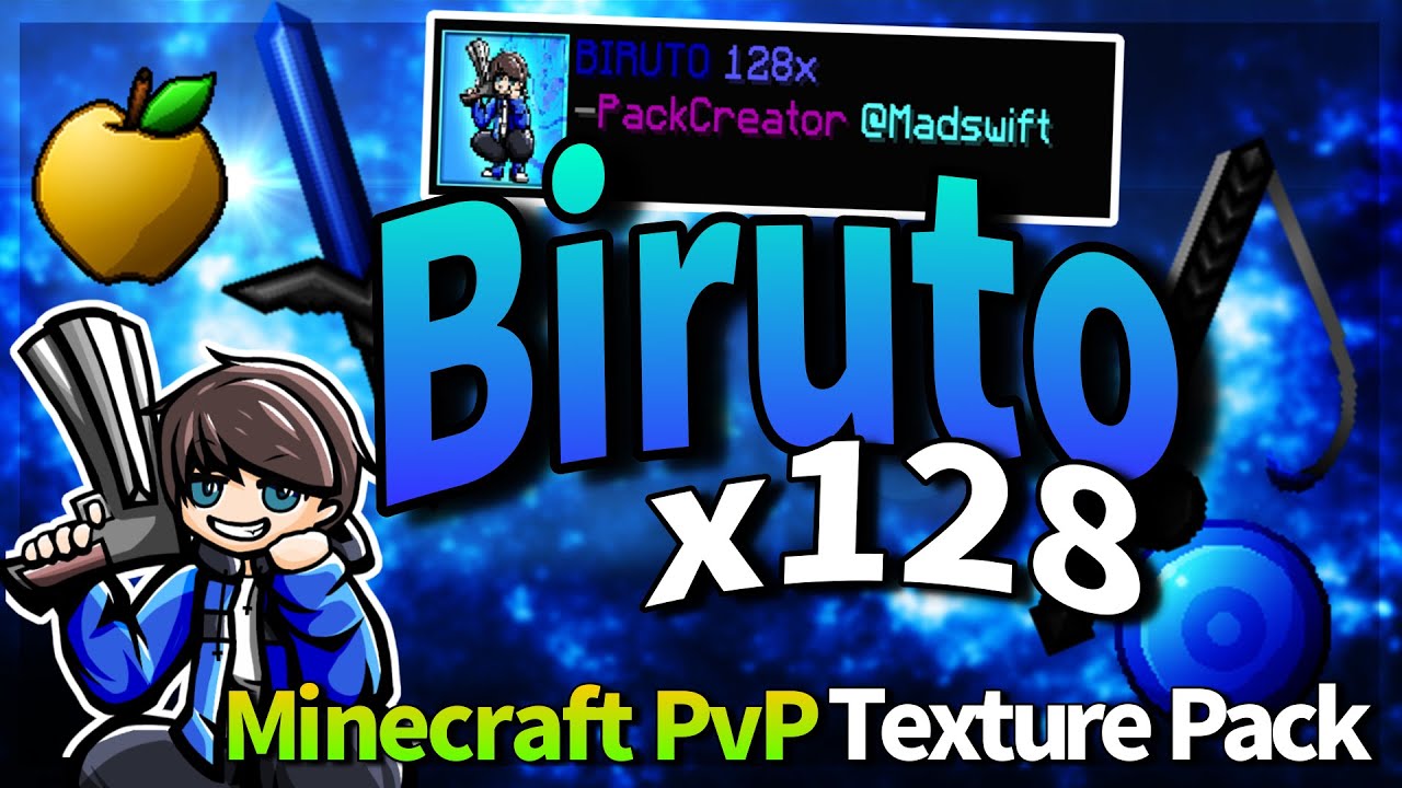 Minecraft Biruto X128 Pack Release 有名なあの方にテクスチャを作ってもらったので配布します Minecraft Pvp Texture Pack Youtube