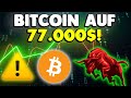 Bitcoin auf 77000 ethereum long  elliottwellen