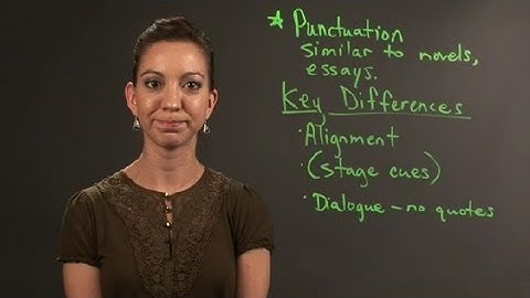 How to Punctuate a Play in MLA Format : English & Writing Lessons