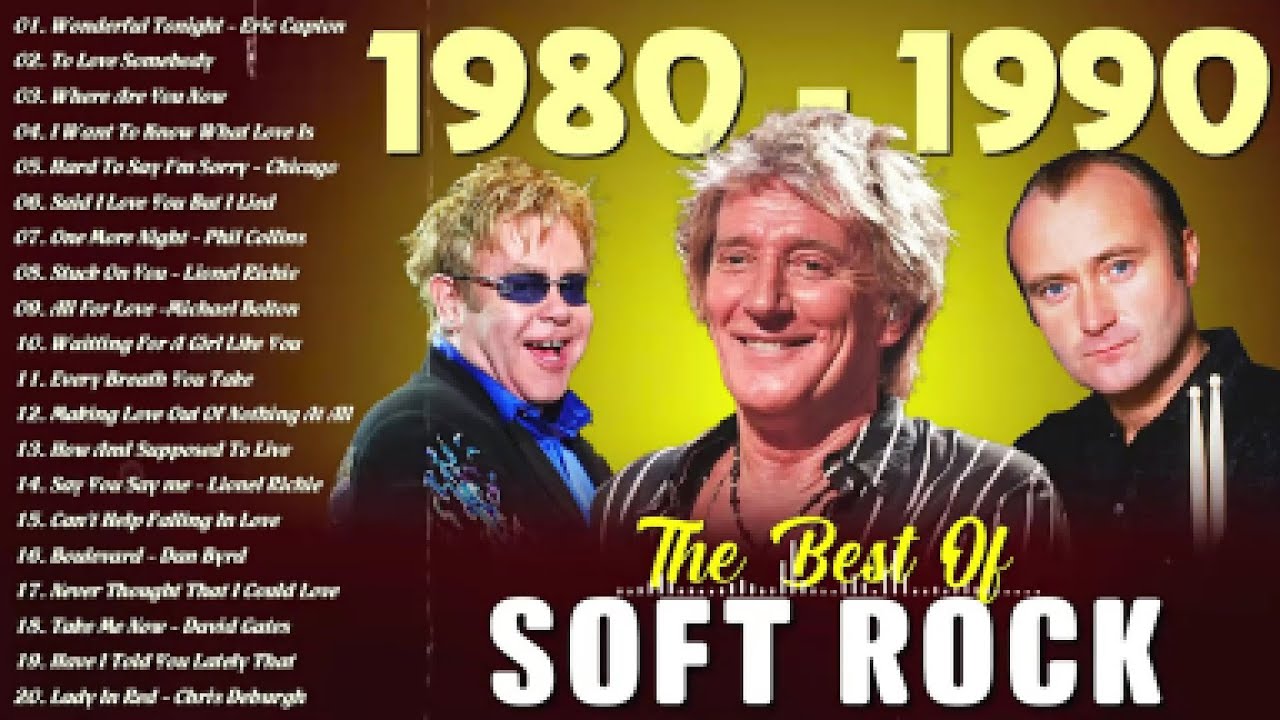 Air Supply, Phil Collins, Rod Stewart, Bee Gees, Eric Clapton - Soft Rock 70s 80s 90s Love Songs
