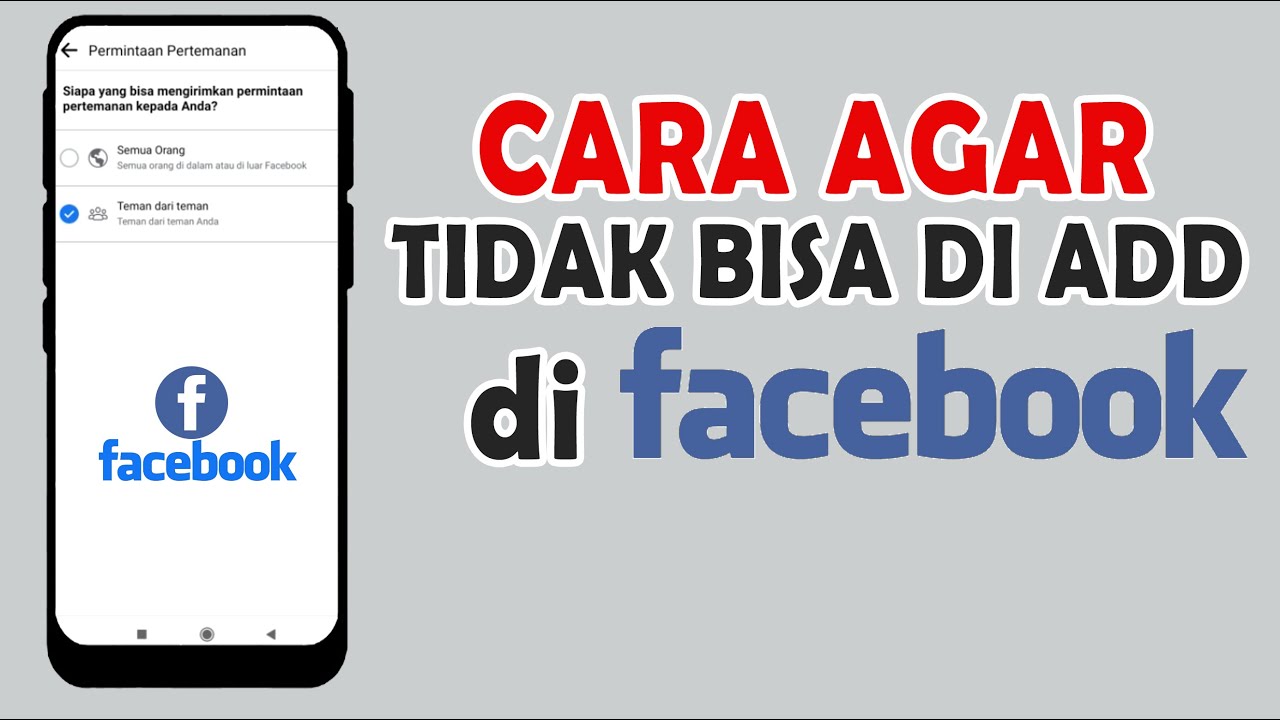 Cara Agar Facebook Tidak Bisa di Add | Tutorial Hilangkan Tombol