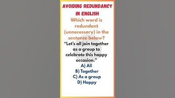 Avoiding Redundant Words | Can You Spot the Unnecessary Word in This Sentence?