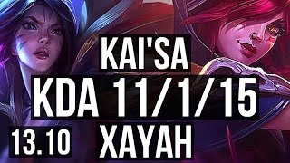 KAI'SA & Nautilus vs XAYAH & Rakan (ADC) | 11/1/15, 69% winrate, Dominating | KR Master | 13.10