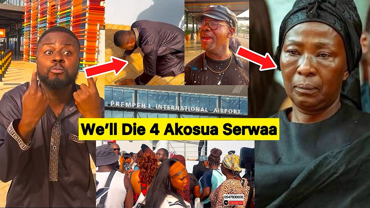 Акосуа Серваа прибыла в международный аэропорт Премпех I, где звезды и поклонники Кумавуда пришли...