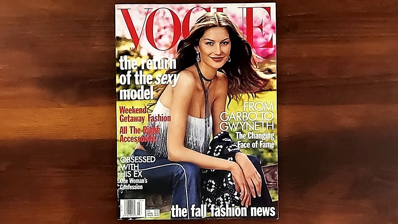 1999 July ASMR Magazine Flip Through: Vogue Gisele Bundchen - YouTube