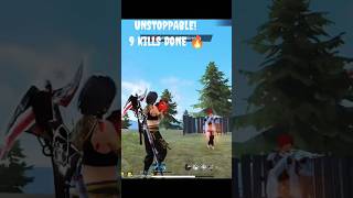 9 KILLS + DOUBLE TEAM BOYCOTT! 😱 Fastest Rush Ever! #HDRGaming #Shorts #FreeFire