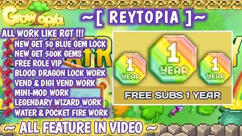 🔥Best Growtopia Private Server Terbaru Free BGL & Free Subs 1 Year | REYTOPIA