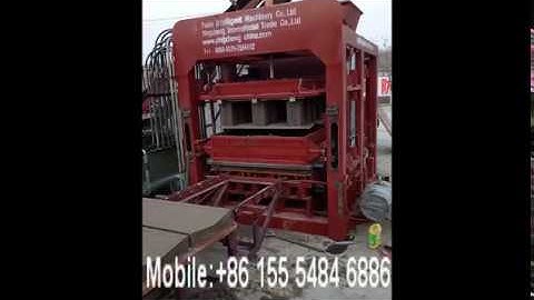 The testing video of QT10-15 automatic hydraulic brick machine