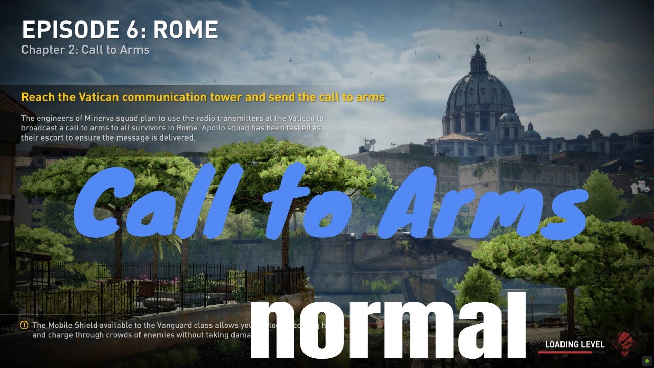 World War Z DLC Rome, Call to Arms walkthrough (no commentary