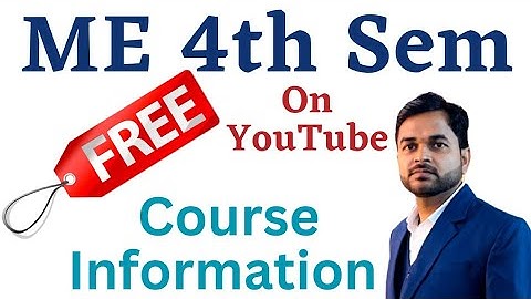 ME 4th Sem Free Course Information @PolytechnicPathshala