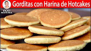 GORDITAS CON HARINA DE HOTCAKES | Vicky Receta Facil