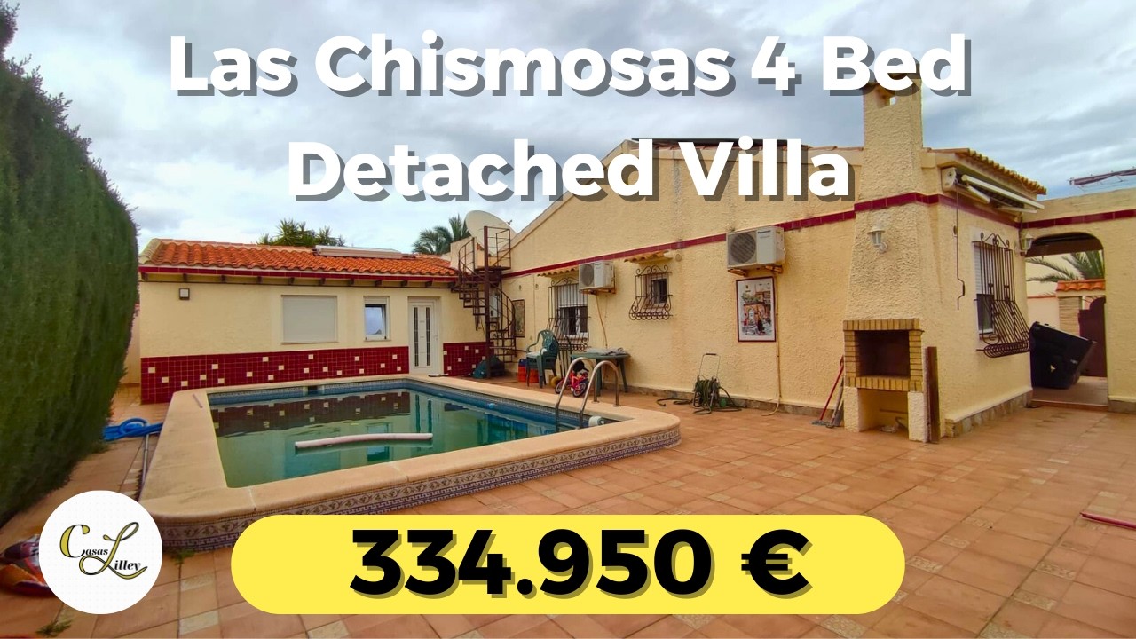 €334,950 La Florida 4 Bedroom Detached Villa with Pool | 550sqm Plot & Large Driveway