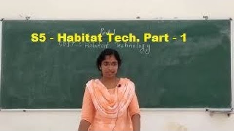 Semester 5 - Habitat Technology Part1 by Smt. Dhanya U