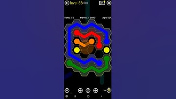 How To Solve Flow Free Hexes Classic Pack Level 38 Easy 6x6 Board Walk Through Solution Walkthrough