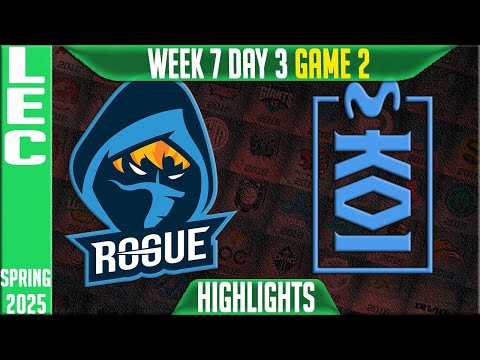 RGE vs MKOI Highlights Game 2 | LEC Spring Split W7D3 2025 | Rogue vs Movistar KOI G2