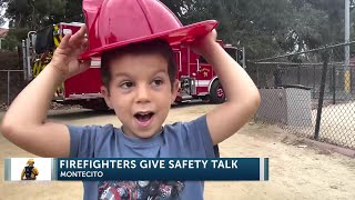 Montecito Firefighters teach preschoolers about fire safety