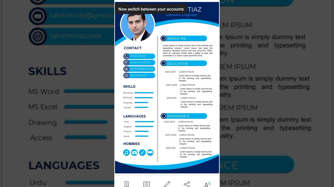 Free CV template #pdf #Curriculum  #CV #template #design